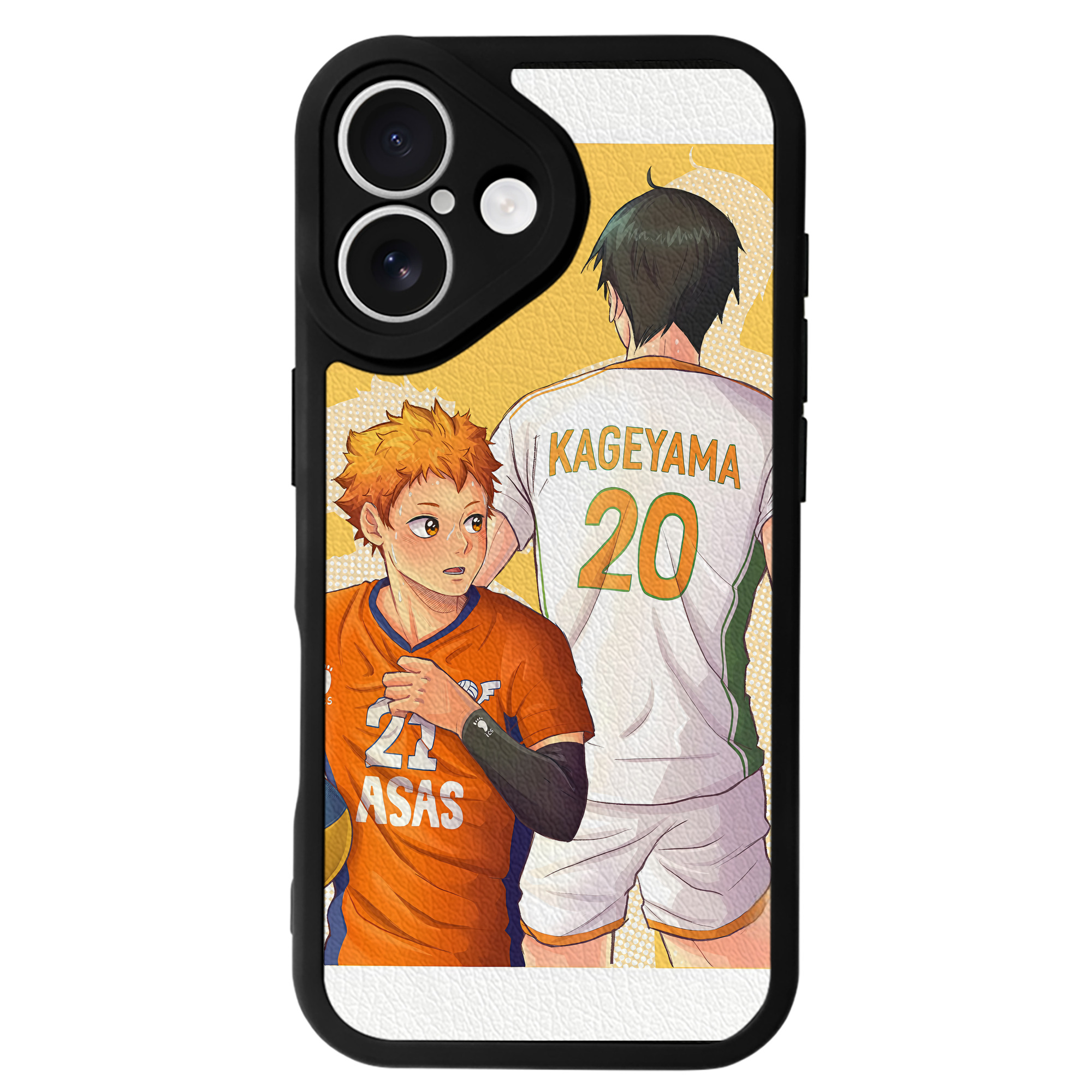 （画像用） ハイキュー!! Haikyu!! 【iPhone 16シリーズ対応】シリコンスマホケース（レザー調） 材質：シリコン